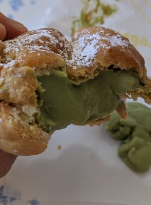 Honey Butter Macha Cream Puffs